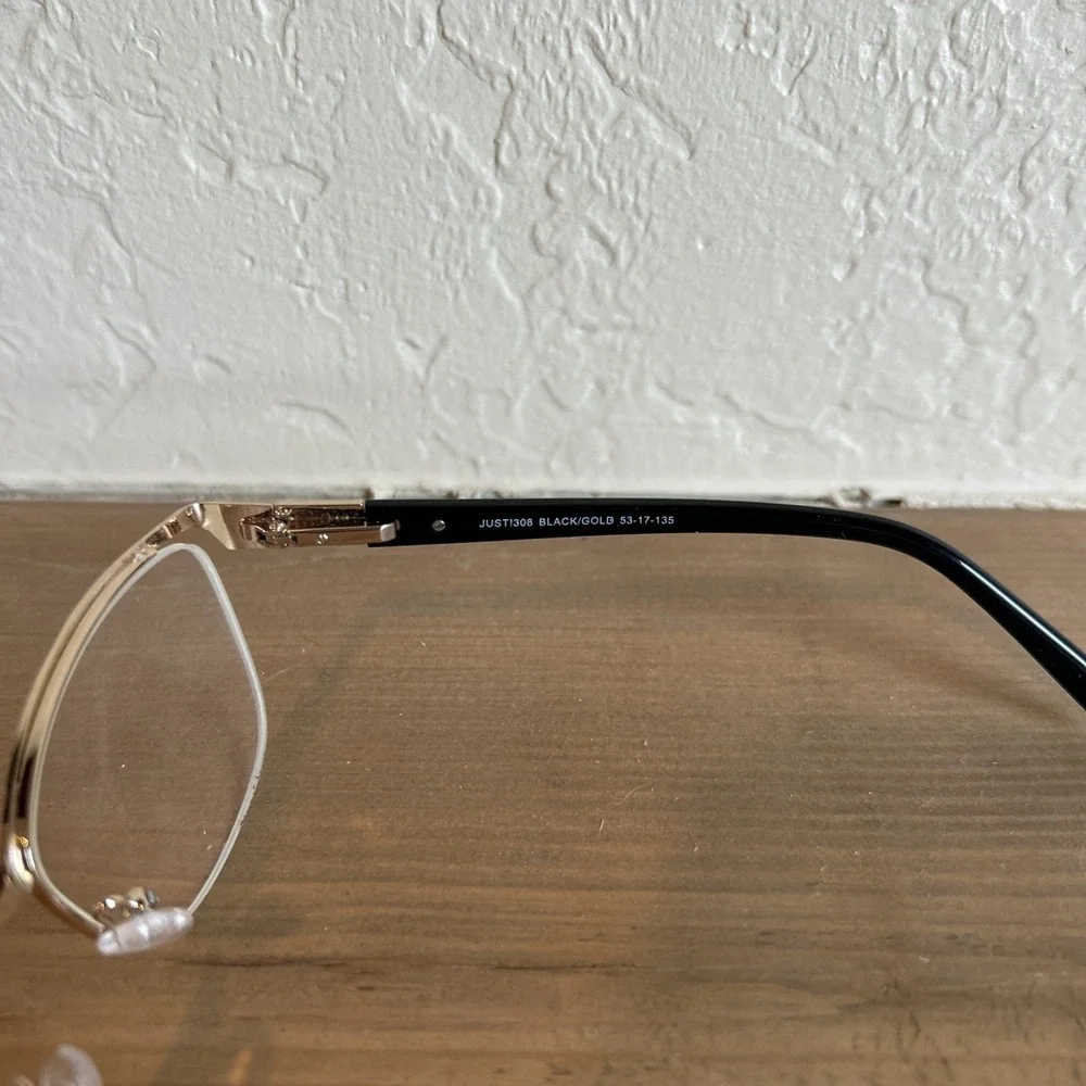 Just! 308 Blue Rectangular Frames Only EyeGlasses 53-17-135